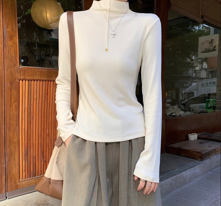 Winter long sleeve tops slim T-shirt for women