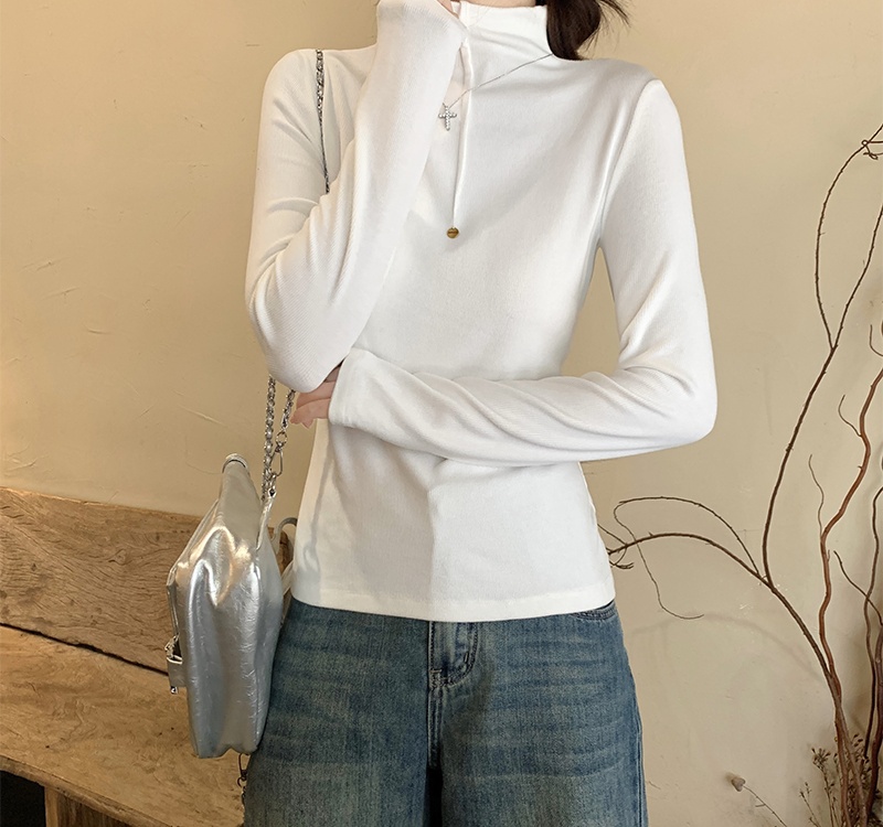 Winter long sleeve tops slim T-shirt for women