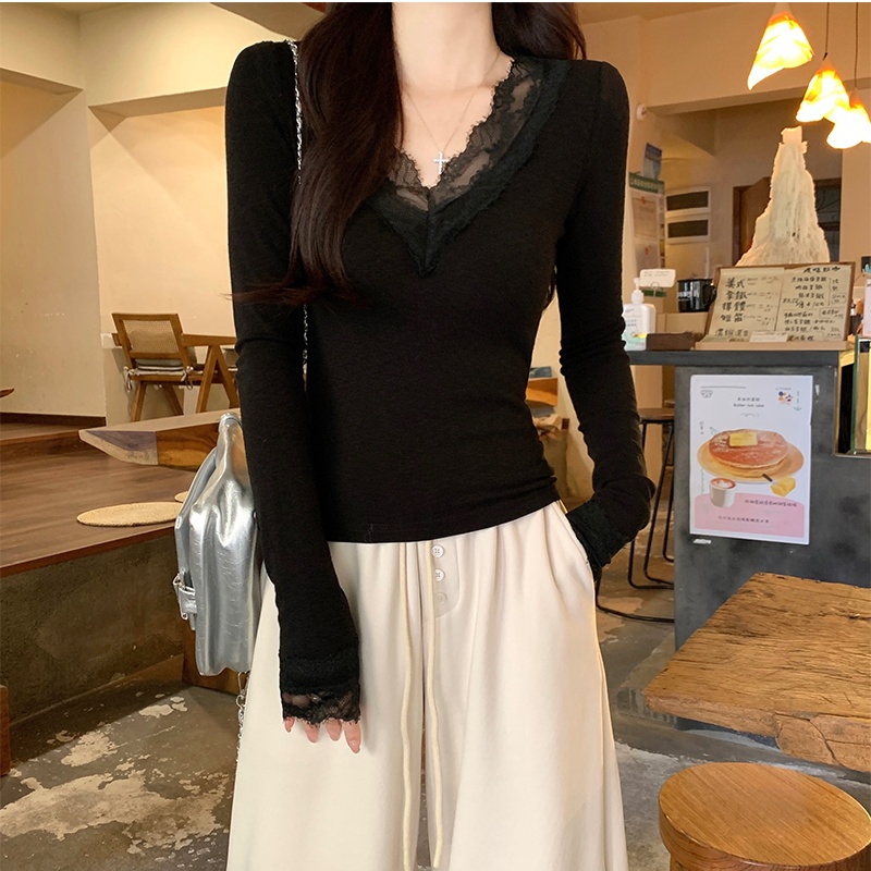 Thermal winter T-shirt inside the ride tops for women