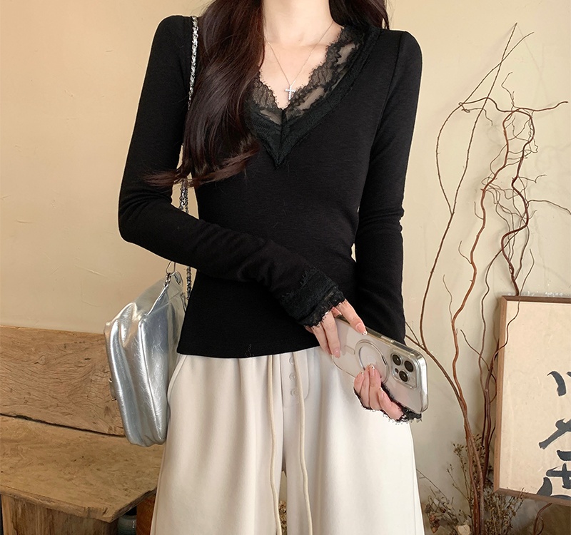 Thermal winter T-shirt inside the ride tops for women