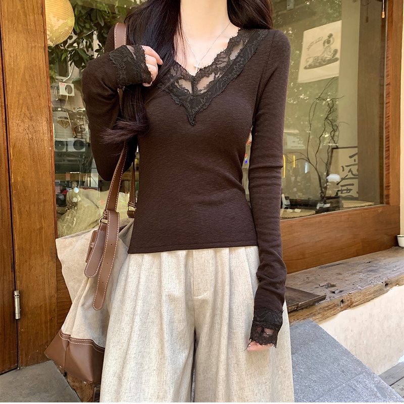 Thermal winter T-shirt inside the ride tops for women