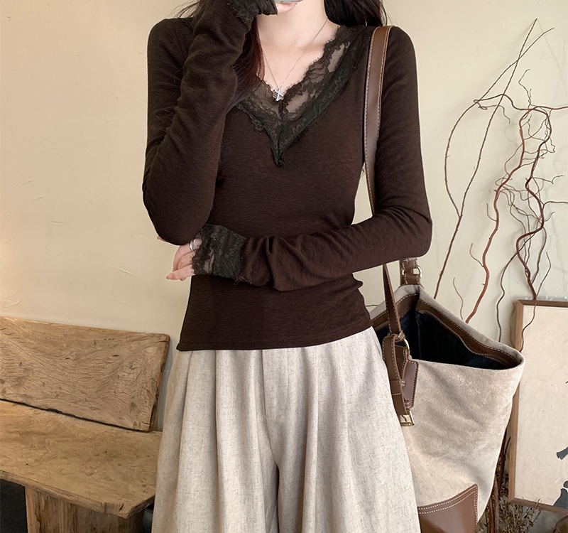 Thermal winter T-shirt inside the ride tops for women