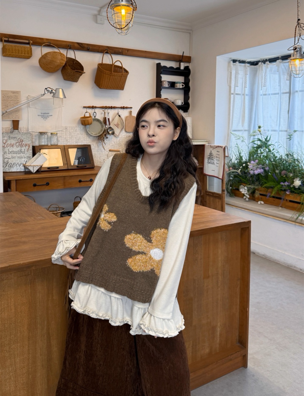 Autumn and winter retro waistcoat for women