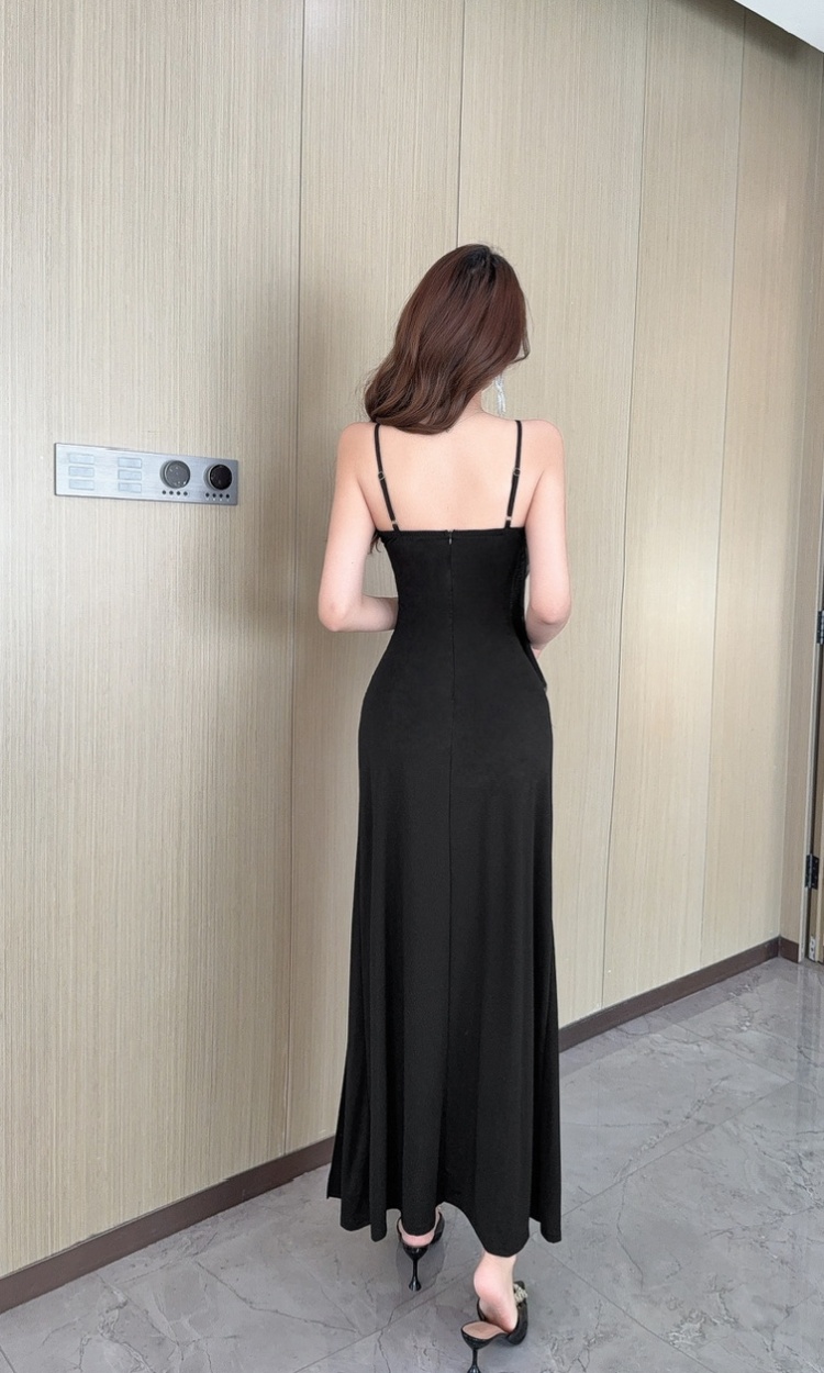 Splice sling dress flowers long formal dress