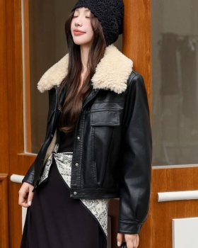 Short fashion wallet thick cotton coat for women