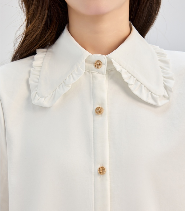 Plus velvet commuting tops Western style shirt