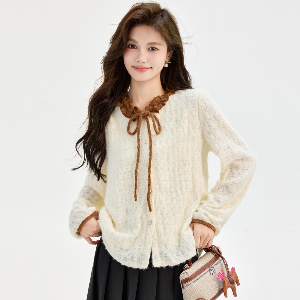 Autumn and winter tops lace shirt for women