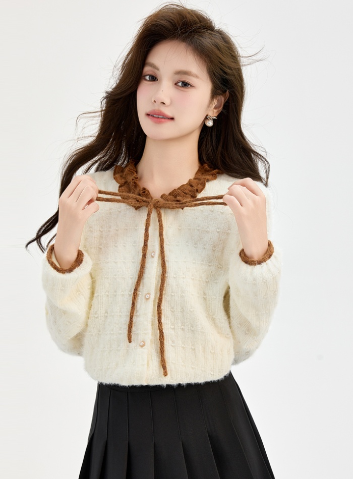 Autumn and winter tops lace shirt for women