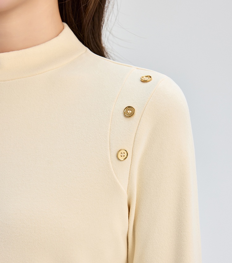 Slim T-shirt half high collar bottoming shirt for women