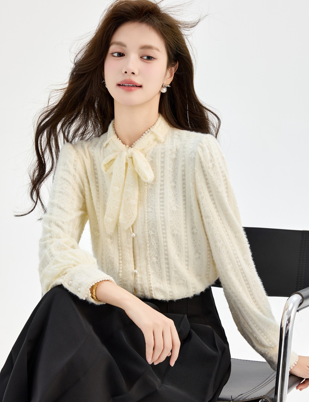 Loose niche shirt long sleeve thick tops for women