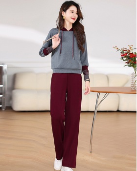 Fashion show young Casual sports hoodie 2pcs set for women