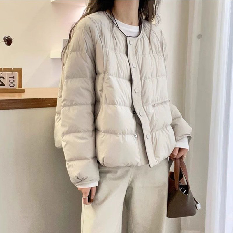 Thermal loose bread clothing autumn down coat for women