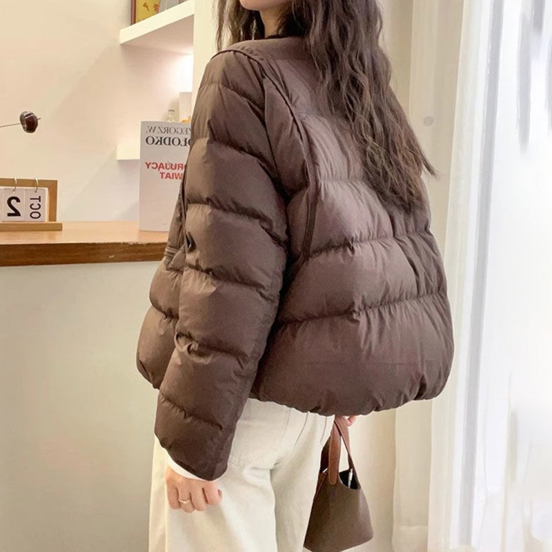 Thermal loose bread clothing autumn down coat for women