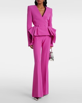 Micro speaker tops lotus leaf skirt long pants 2pcs set