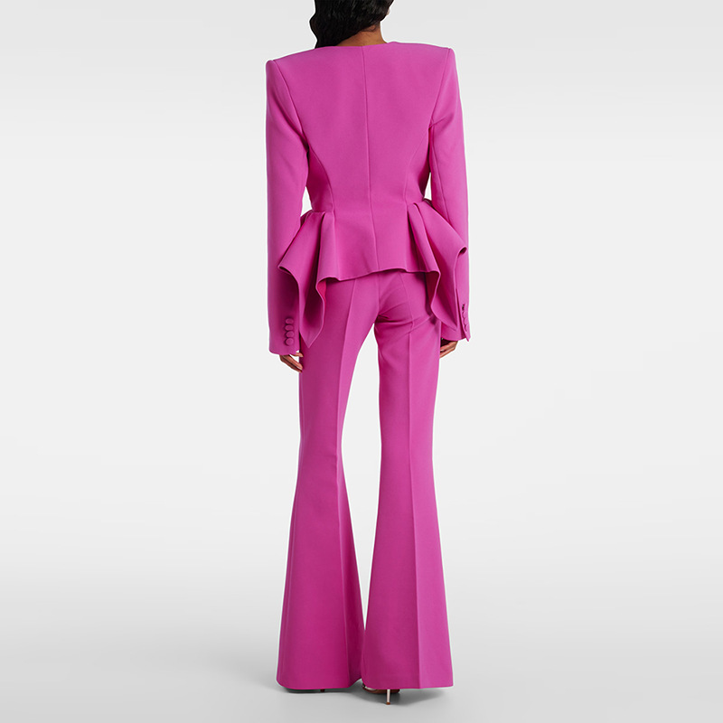 Micro speaker tops lotus leaf skirt long pants 2pcs set