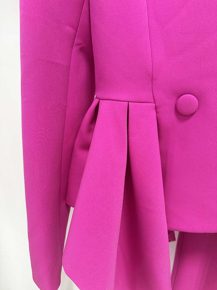 Micro speaker tops lotus leaf skirt long pants 2pcs set