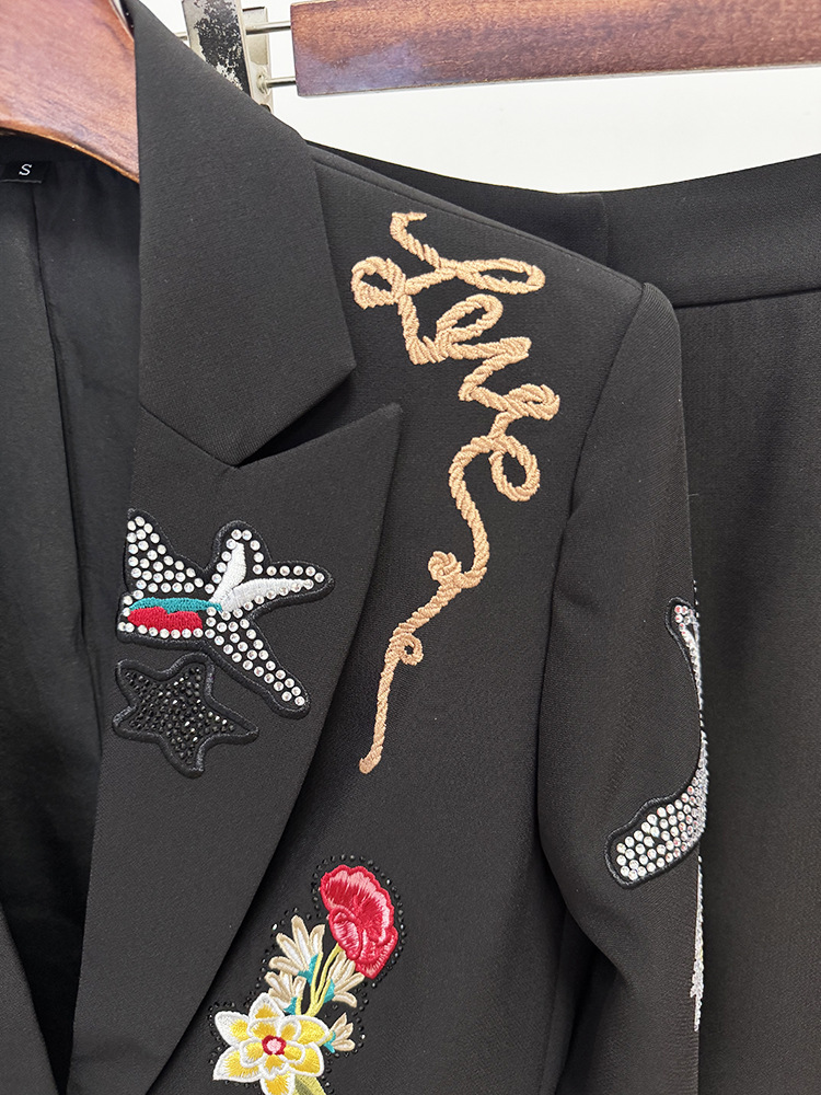 European style long pants fashion business suit 2pcs set