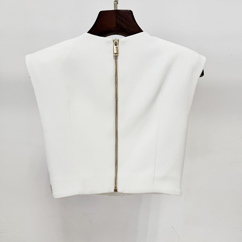 Fashion beading short skirt short vest 2pcs set