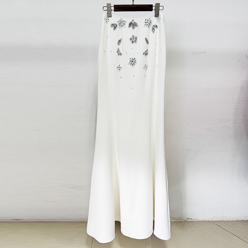 Fashion beading short skirt short vest 2pcs set