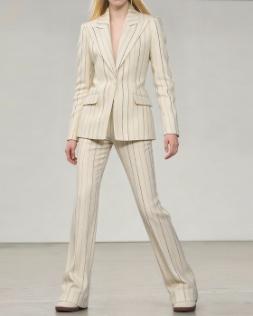 European style coat sueding business suit 2pcs set