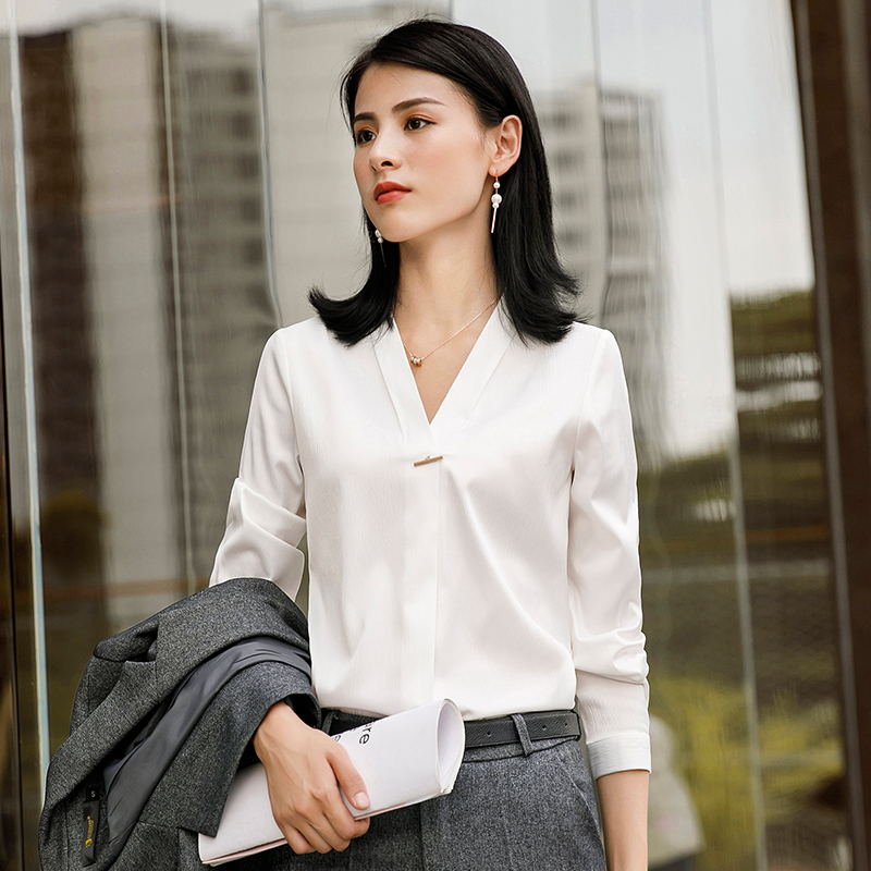 Fashion temperament tops long sleeve small shirt