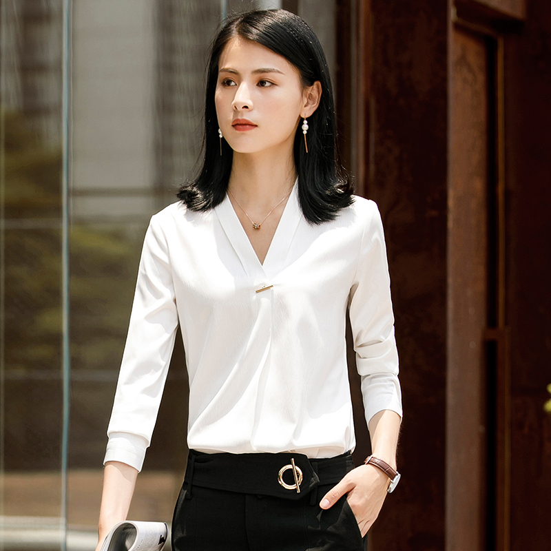 Fashion temperament tops long sleeve small shirt