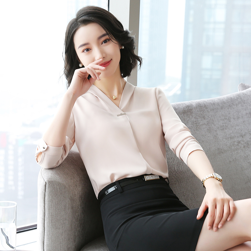 Fashion temperament tops long sleeve small shirt