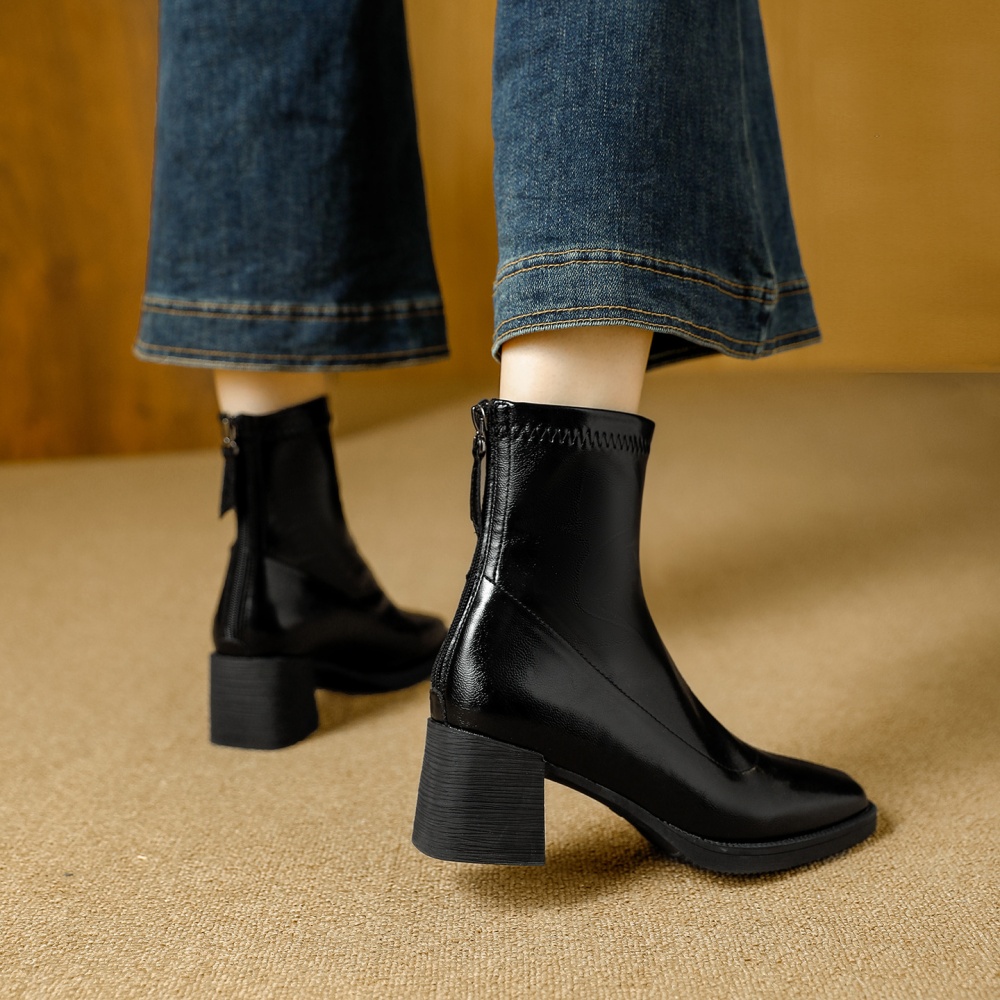 Middle cylinder short boots boots for women