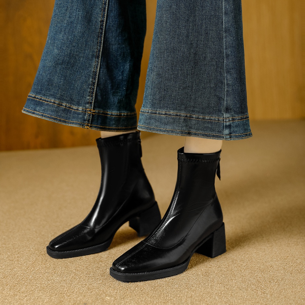 Middle cylinder short boots boots for women