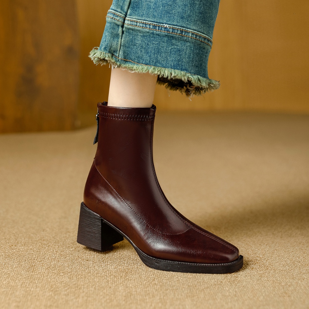 Middle cylinder short boots boots for women