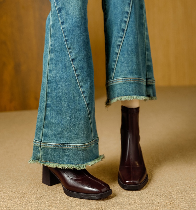 Middle cylinder short boots boots for women