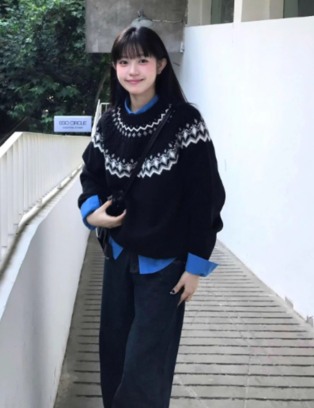 Retro loose lazy sweater winter pullover tops for women