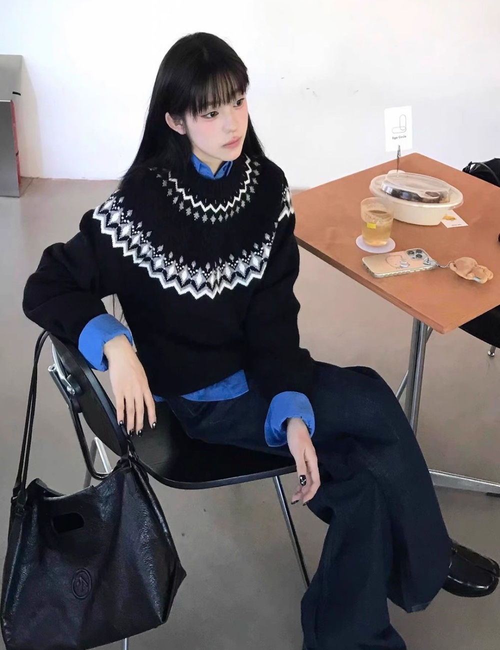 Retro loose lazy sweater winter pullover tops for women