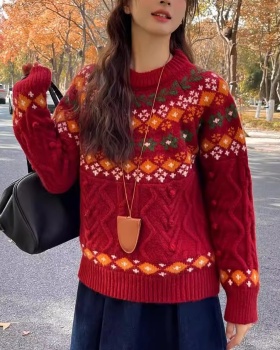 Pullover winter inside the ride loose thick sweater