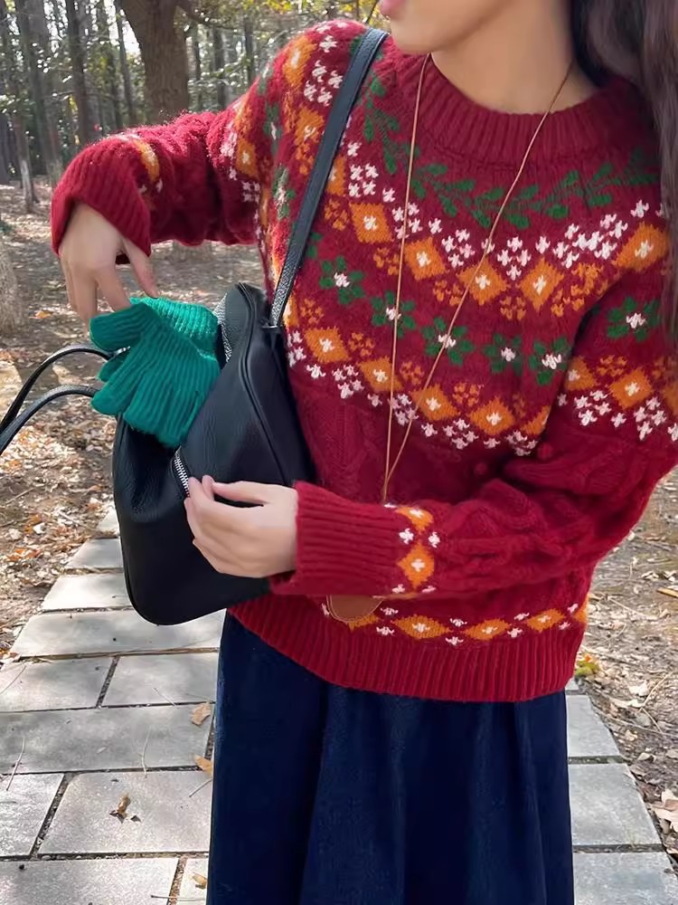 Pullover winter inside the ride loose thick sweater