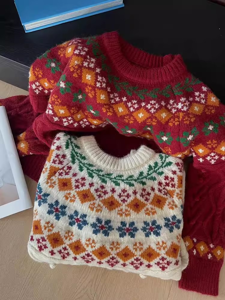 Pullover winter inside the ride loose thick sweater