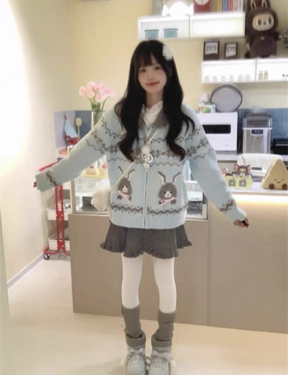 Autumn and winter sweater lovely coat for women