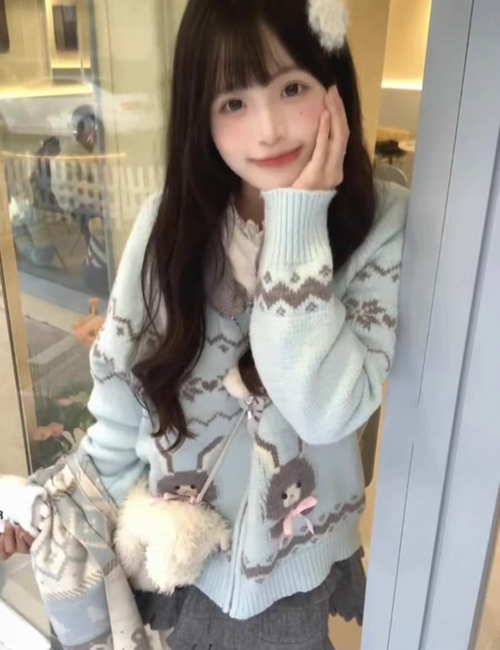 Autumn and winter sweater lovely coat for women