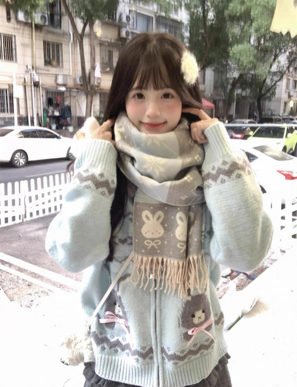 Autumn and winter sweater lovely coat for women