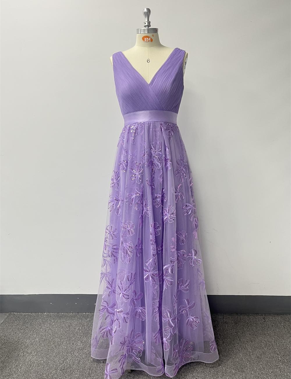 Back zipper party formal dress splice short sleeve prom dress