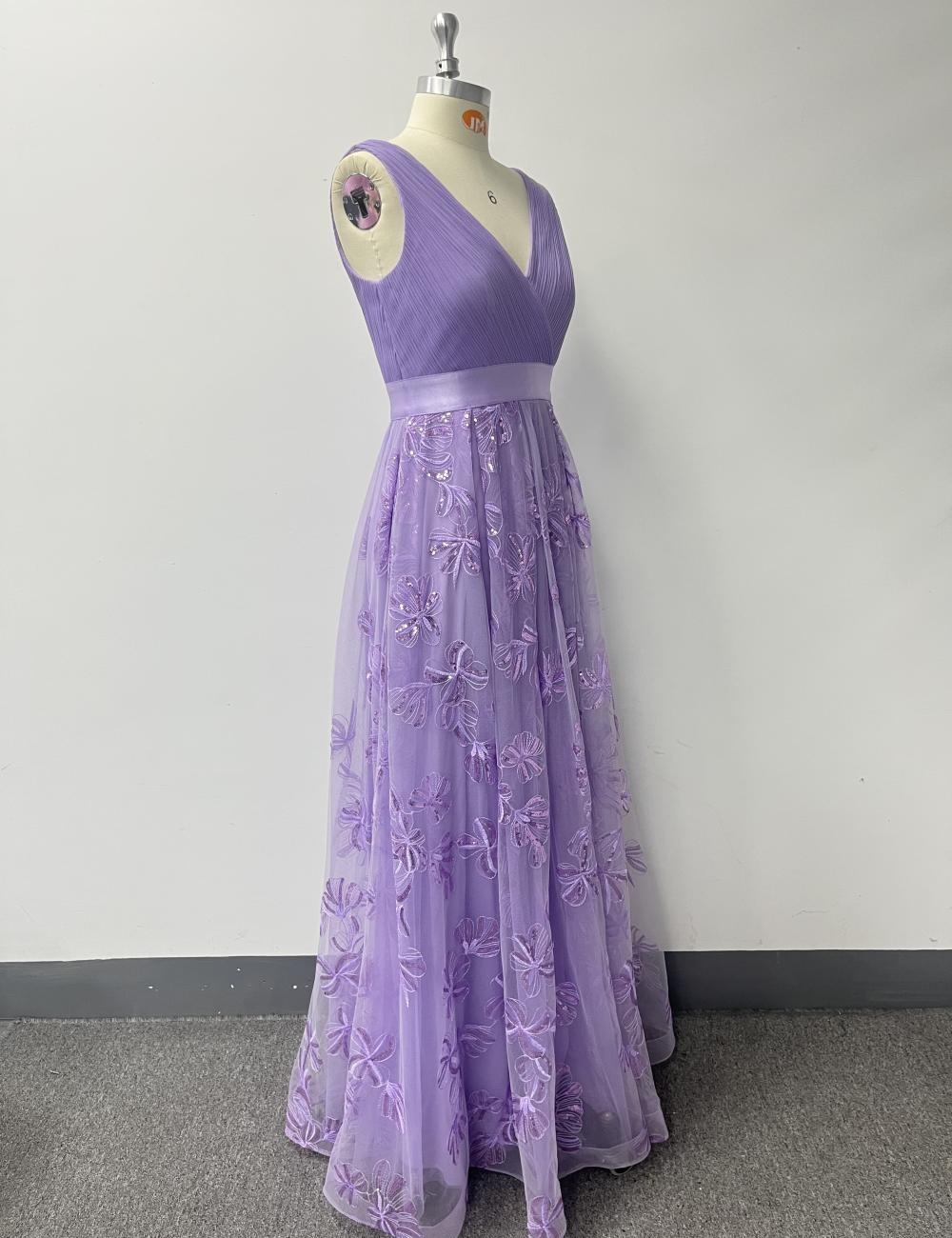 Back zipper party formal dress splice short sleeve prom dress