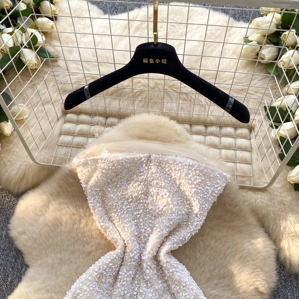 Commuting gauze A-line summer splice dress for women