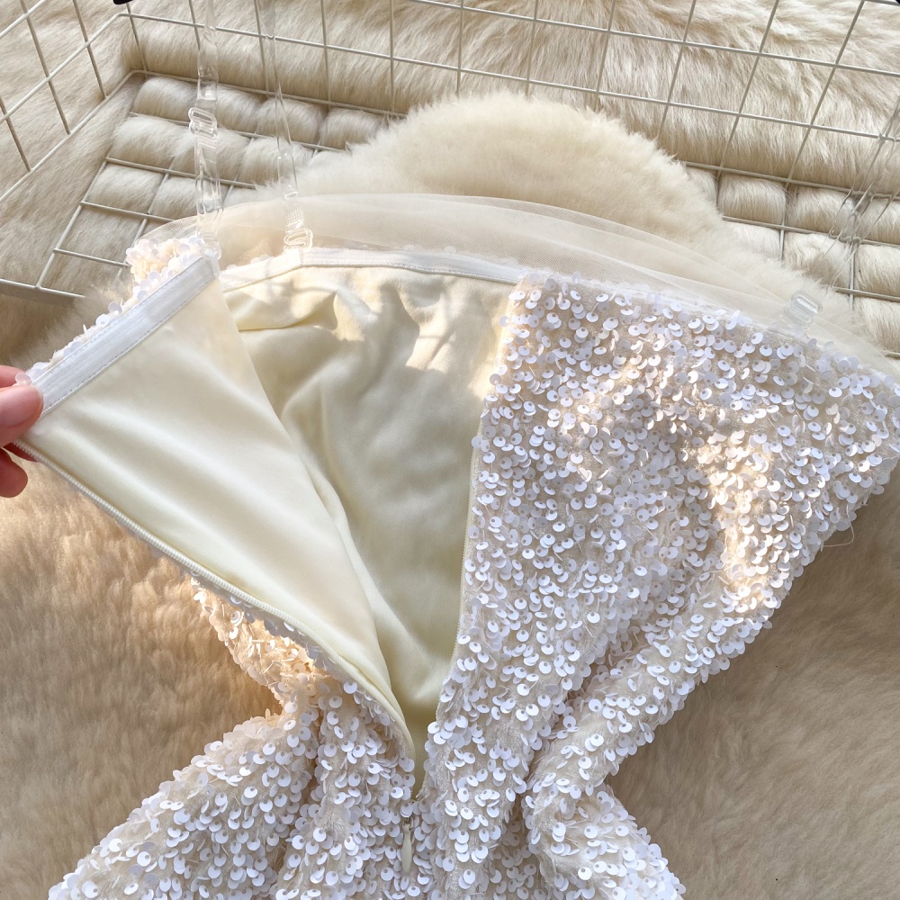 Commuting gauze A-line summer splice dress for women