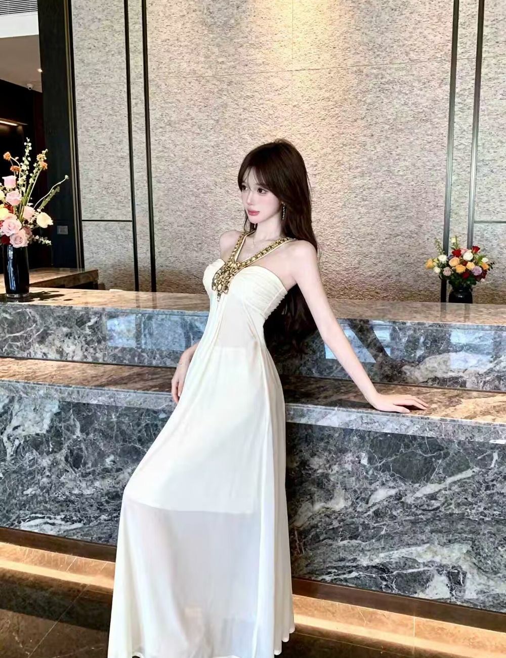 France style formal dress sexy long dress for women