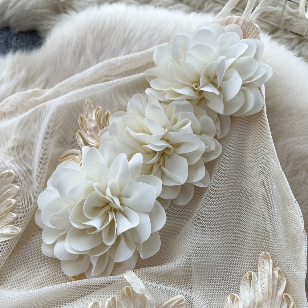 Slim temperament dress flowers France style long dress