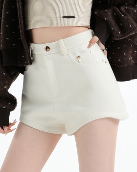 Bottoming wears outside slim boots pants woolen high waist shorts