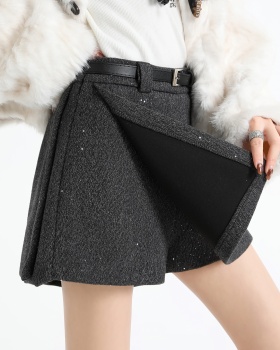 A-line high waist short skirt package hip slim pants for women