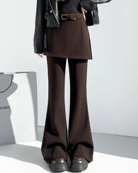 Winter cashmere flare pants micro speaker pants for women