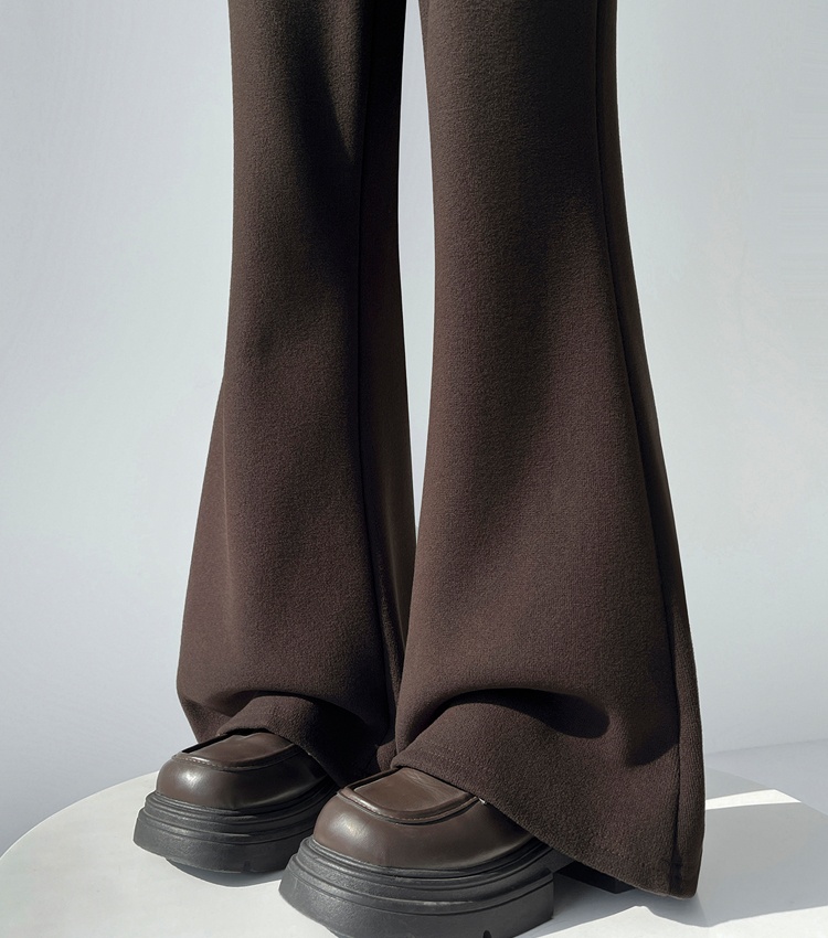 Winter cashmere flare pants micro speaker pants for women