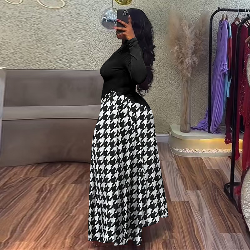 Sexy slim European style splice dress for women